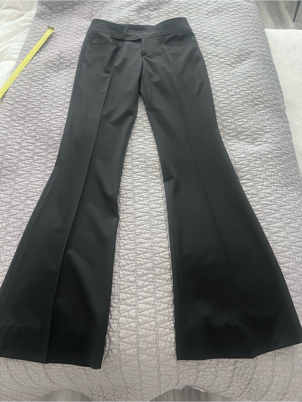 Vintage Gucci Black Flared lowrise Dress Pants 38